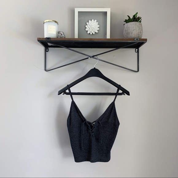 ❀ 2/$25 ❀ Lace-Up Crop Top - Picture 2 of 4